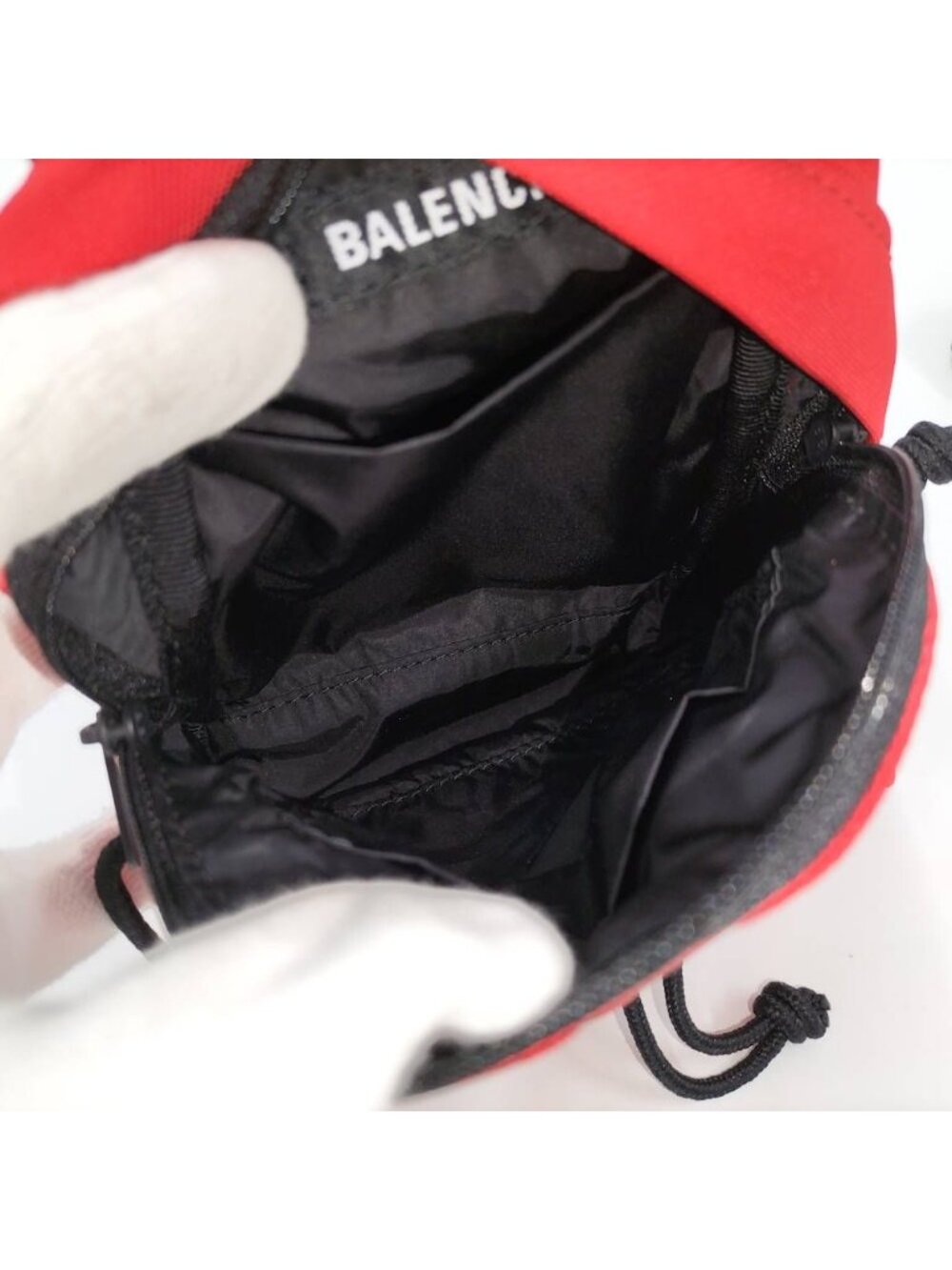Balenciaga Explorer Mini Backpack Nylon Canvas Red - Picture 8 of 9
